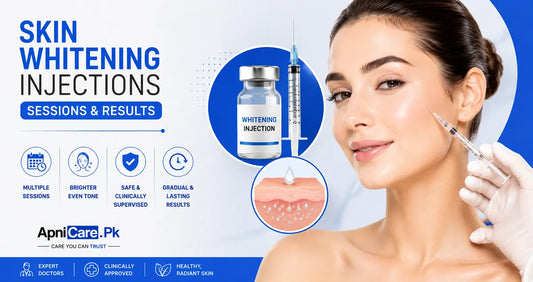 women having whitening injections on her face that has long lasting results
