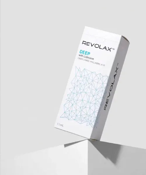 Revolax Deep filler packaging on a light gray background