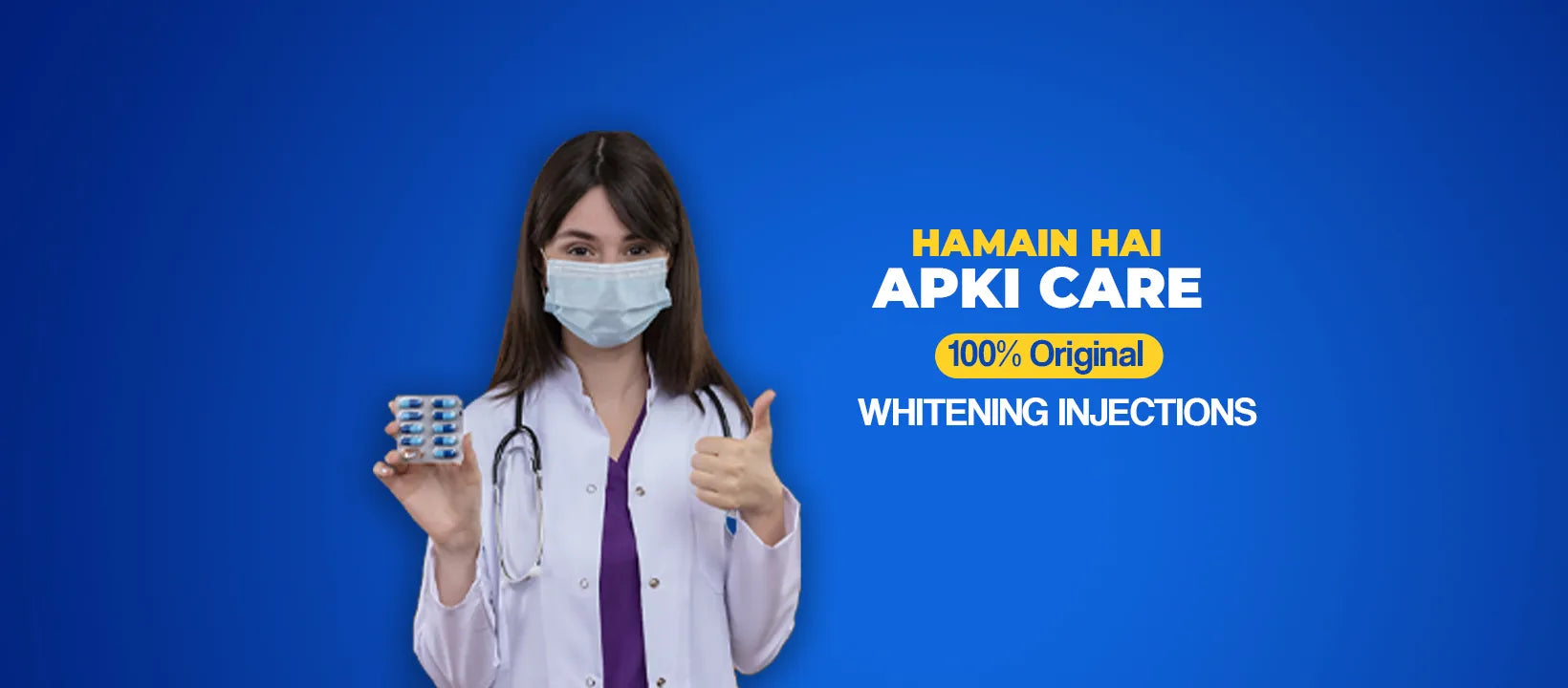 apni care registered pharm d doctor holding product in her hand