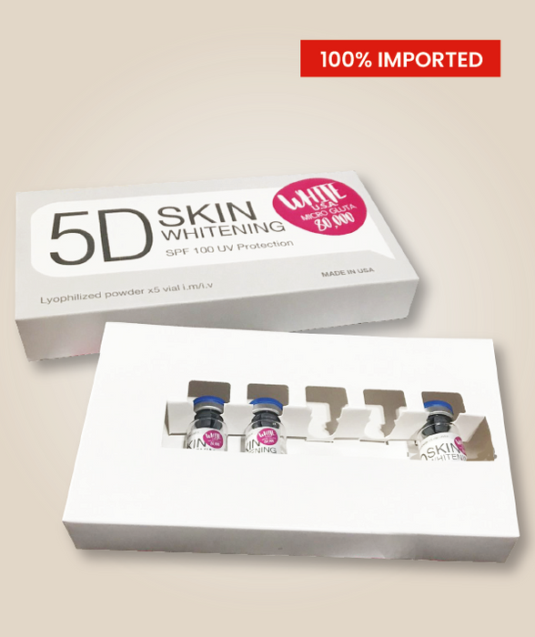 5D Skin Whitening Injections | 8000 Micro Glutathione USA | 5 Sessions